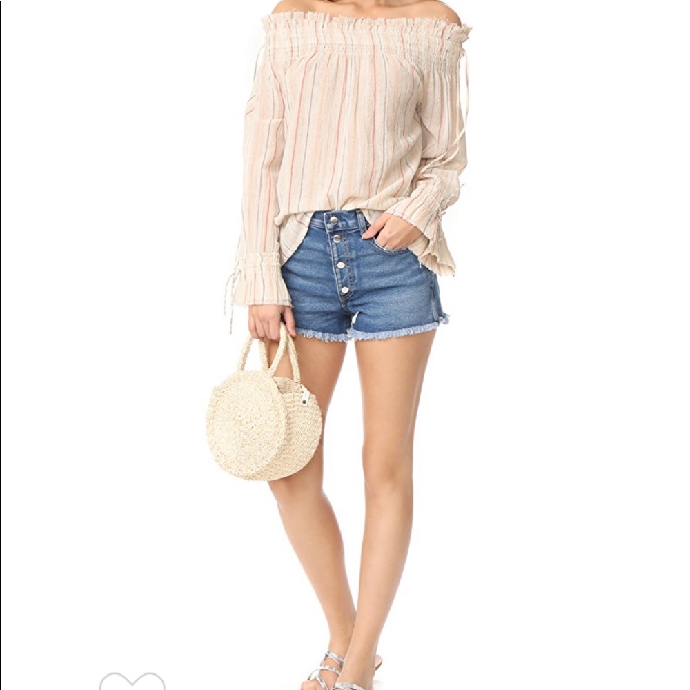 Love Sam Anthropologie Off the Shoulder Top